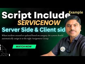Calling script include through server script and client script #scripting #scriptinclude #servicenow