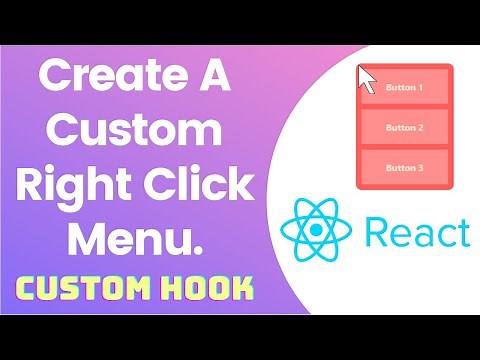 React custom right click menu / context menu / custom hook