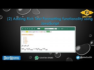 2. Creating a Rich Text Editor WYSIWYG Using HTML and JavaScript - Adding Functionality