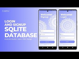 Login and Signup using SQLite Database in Android Studio | Java