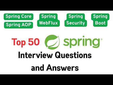50+ Spring Framework, Spring Boot, Spring AOP, Spring WebFlux & Spring Security Interview Questions