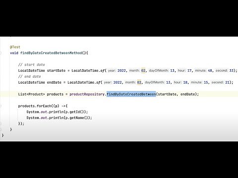 Spring Data JPA Query Method - Find by Between | Date Range (StartDate and EndDate) Example