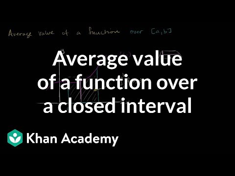 Average value over a closed interval | AP Calculus AB | Khan Academy