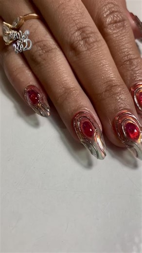 Masterpiece alien nails by nailsbynad 🖤 #nailartbandung #dressingyournails #nailsbandung