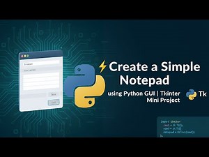 📘 Python Project for Students | Notepad GUI using Tkinter #coding #python #learnpython