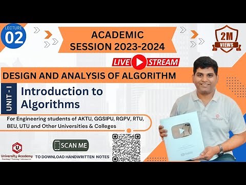 DAA2: Design And Analysis of Algorithms| Introduction to DAA | What is Algorithm| Characteristic