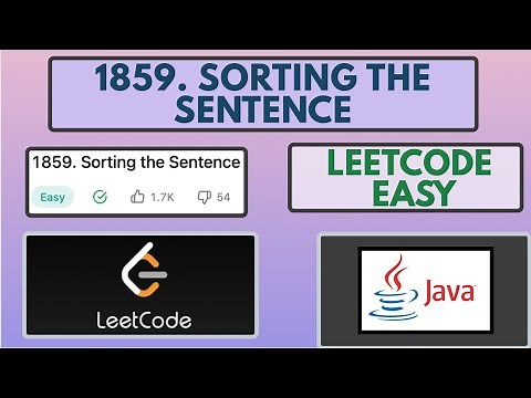 Leetcode | 1859. Sorting the Sentence | Easy | Java Solution