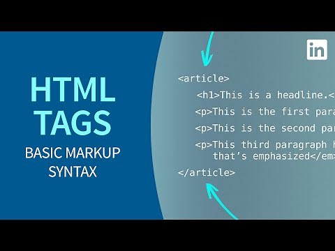 HTML Tutorial - TAGS: Basic markup syntax explained