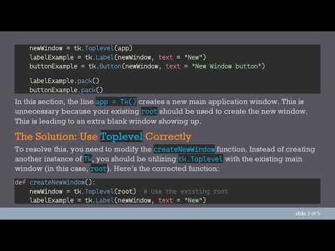How to Fix Your Python Code to Prevent a Blank Window from Opening