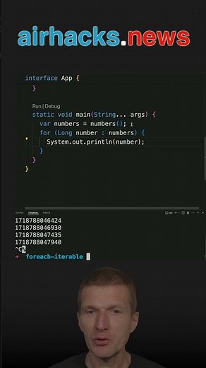 A Custom Iterable in A For-Each Loop #java #shorts #coding #airhacks