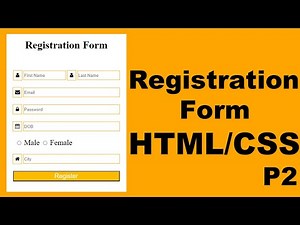 How to Create a Registration Form in HTML and CSS How to Make Registration Form in HTML and CSS