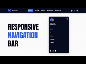 Responsive NAVIGATION MENU BAR Using HTML CSS JAVASCRIPT | Mobile First