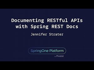 Documenting RESTful APIs with Spring REST Docs - Jenn Strater