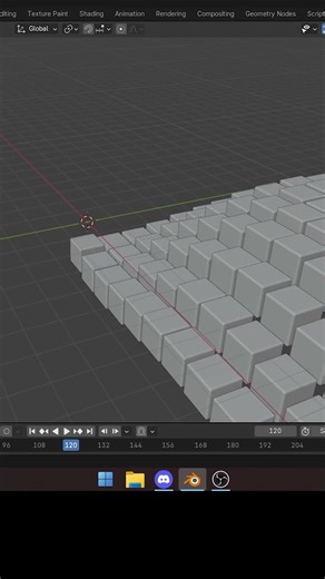 Cubical Wave Animation using Python in Blender 🤯🔥