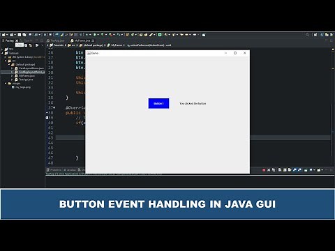 Java GUI Tutorial #17 - Event Handling In Java GUI Using ActionListener Interface