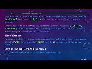Convert Tabular String Data to Python Data Structure Using Pandas
