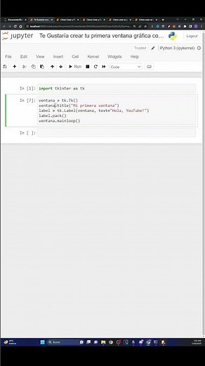¿Cómo crear tu primera interfaz gráfica con Tkinter en Python?