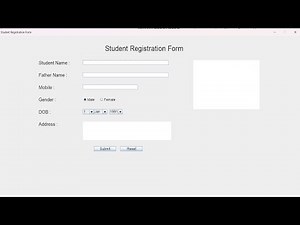Student Registration Form | Student Registration Form Using Java Swing