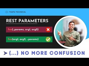 🔥 (... Three Dots) Rest Parameters in JS in Hindi