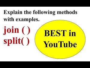 Explain join() and split() methods with examples | Python | EnggClasses