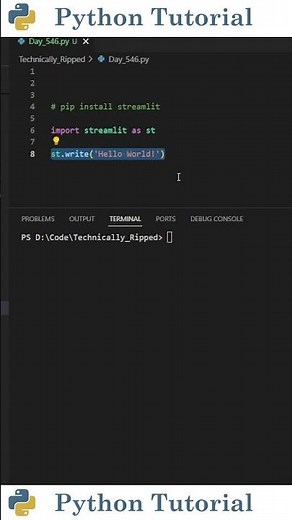 How To Install Streamlit | Python Tutorial