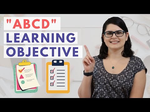 ABCD Model of Creating Learning Objectives
