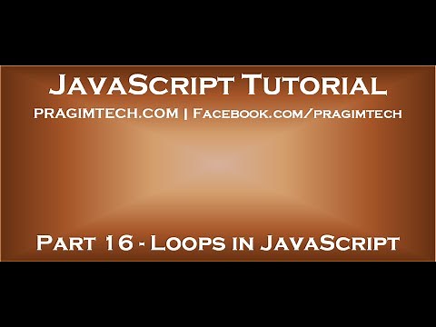 Loops in JavaScript