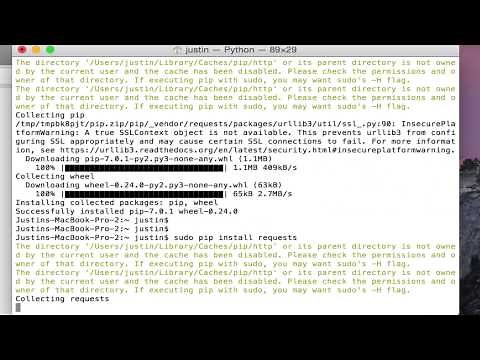 Installing Python Pip on Mac OSX