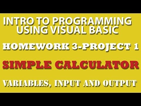 3-pp1 Visual Basic: Simple Calculator - Variables, Input, Output