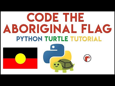 Python Turtle - Code the Aboriginal Australian Flag Tutorial