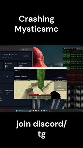 MATRIXSTRESS VS MINECRAFTSERVER#botnet #cloudflareuam #r6botnet #mysticmc #stresser #c2 #pvpserver