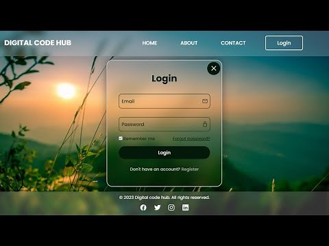 How To Create responsive login and registration form in html CSS& JavaScript in 2023