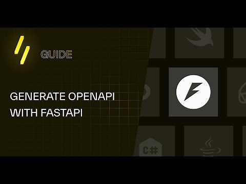 How To Generate an OpenAPI Spec from FastAPI