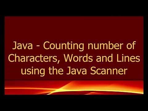 Java - Counting number of Characters, Words and Lines using the Java Scanner