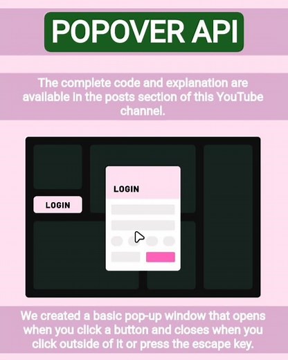 🎴POPOVER API #css #html #javascript #api #login #signup #coding #full #tutorial #how #webdevelopment