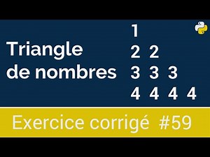Corrected exercise #59: Program that allows you to create a triangle composed of numbers | Python