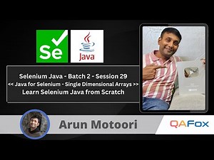 Day 29 - Java for Selenium - Single Dimensional Arrays | Selenium Java - Batch 2