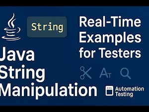 String Manipulation in Java | Real-Time Use in Selenium Automation