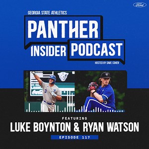 𝐏𝐚𝐧𝐭𝐡𝐞𝐫 𝐈𝐧𝐬𝐢𝐝𝐞𝐫 𝐏𝐨𝐝𝐜𝐚𝐬𝐭 - 𝟏𝟏𝟕 ⚾️ Dave Cohen visits with Georgia State baseball standouts Ryan Watson & Luke Boynton as the Panthers enter the final weekend of the regular season with a series at Old Dominion. 🎧 Listen now : bit.ly/3BBB2PC #OurCity | #BLB | Georgia State University Athletics