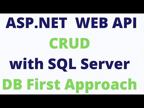 Build Web API with CRUD Using SQL Server (DB First) in ASP.NET🔥