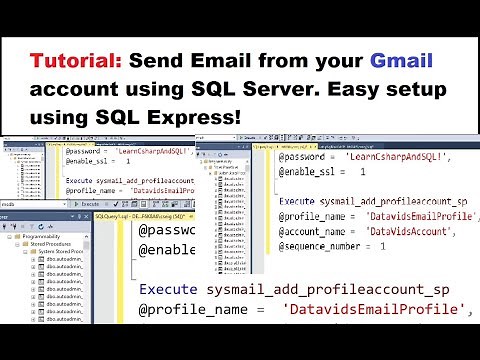 Send Email from SQL Server (Stored Procedures): SQL Express