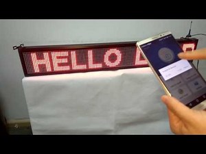 led wireless sign board message programmable smartphone control