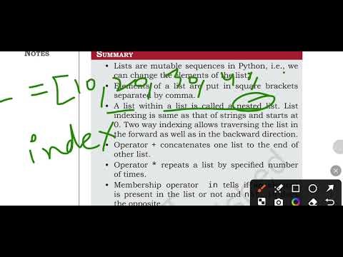 Chapter 9 – Lists in Python | Summary | Class 11 Computer Science | NCERT Quick Revision