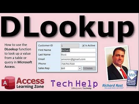 How to use the DLookup Function to Look Up a Value from a Table or Query in Microsoft Access.