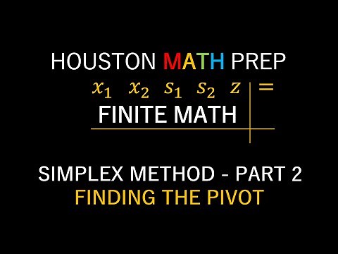 Simplex Method (Part 2: Finding the Pivot)