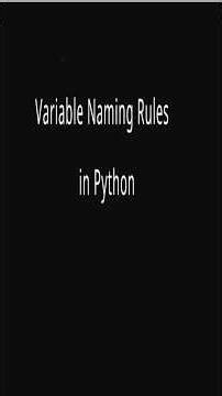 Python Variable Naming Rules Telugu Explained | #python #pythonshorts #learnpython #coding #variable