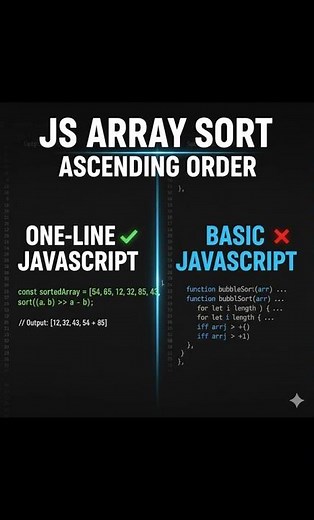 Sort an array in Ascending Order in JavaScript? in one line code vs Normal#dsa #coding #javascript