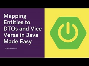 Mapping Entities to DTOs and Vice Versa in Java Made Easy