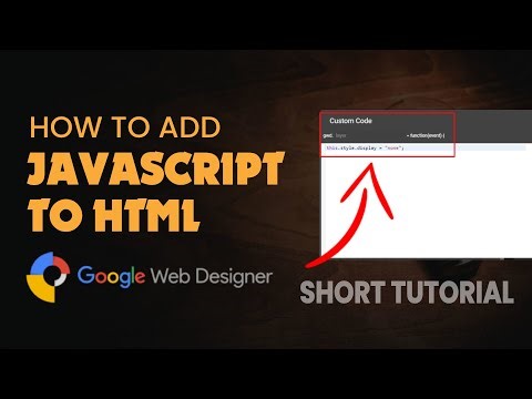 How to add JavaScript to html in google web designer 2024 | Skill Wave