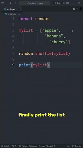 Master the Magic of Python's Shuffle Function #coding #programming #python